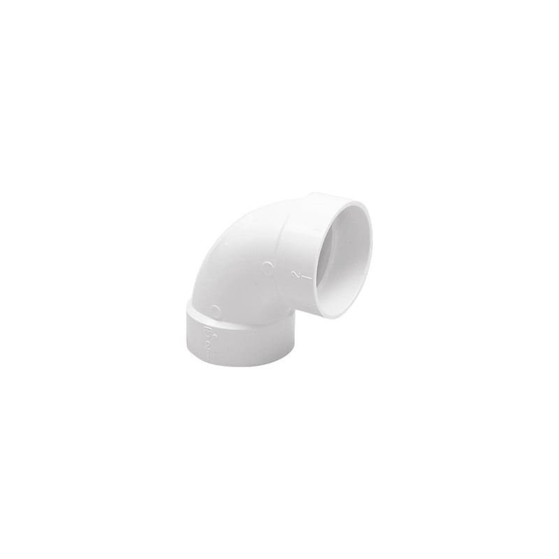 Elbow PVC pipe fitting – 90° – Medium-radius – Vaculine