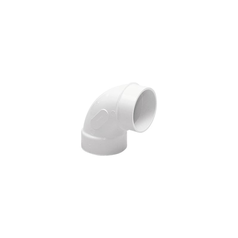 Elbow PVC pipe fitting – Vaculine – 90° – Medium-radius – 1 spigot end